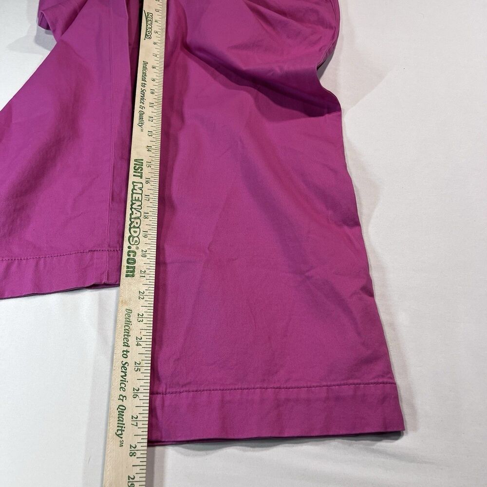 NWT Talbots Wide Leg Pants 14P Pink Twill High Rise Comfort Stretch Trouser - Picture 7 of 11